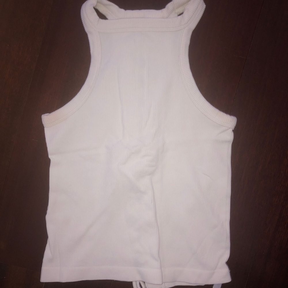 White top with a crossy back